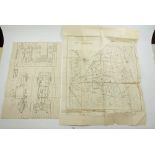 A WW2 cloth backed technical diagram for the lubrication of an armoured car A.E.C together with a