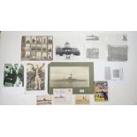 A selection of HMS Royal Oak memorabilia from the family of Frederick Sandford, who was killed on