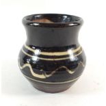 A Winchcombe studio pottery small vase, marked 'C.T', 9cm