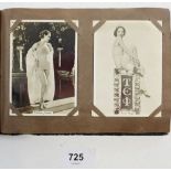 An album of vintage film star photo cigarette cards