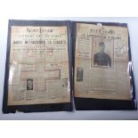 Two WW2 period French newspaper covers relating to De Gaulle