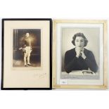 Dorothy Wilding (Royal photographer) a photograph of an unknown society lady, signed and a vintage