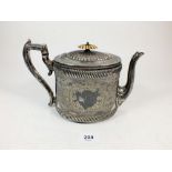 A 19thC silver plated tea pot