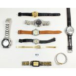 A miscellaneous selection of wristwatches to include a ladies Tissot, Avia etc