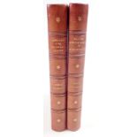 Two leather bound volumes - Alice's Adventures in Wonderland and Through the Looking Glass 1903,