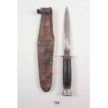 A WW2 period Milbro Kampa Royal Marine Commando stiletto dagger