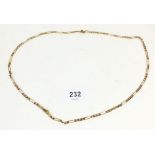 A 9ct gold necklace, total length 60cm, 15 grams