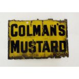 A vintage Colmans Mustard sign, 46 x 30cm