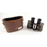 A pair of WWI Ross binoculars with case