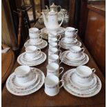 A Paragon Belinda dinner and coffee set comprising: eight cups and saucers, coffee pot, milk, sugar,