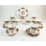 A Colclough 'Royale' tea service comprising six cups and saucers, six tea plates, teapot, milk jug