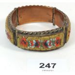 A floral micro mosaic vintage bracelet