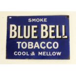 A vintage Blue Bell tobacco enamel sign, 35 x 51cm