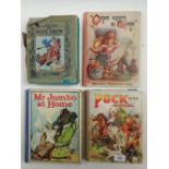 Four antique children's annuals: Once Upon a Time published by Raphael Tuck, The Black Arrow by