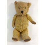 A vintage golden mohair teddy bear, 29cm