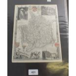 A group of six antique maps of Monmouthshire - unframed