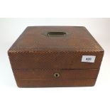 A Victorian leather cased writing slope