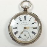 A silver Chronometer Lever pocket watch a/f by Langdoon Davies & Co