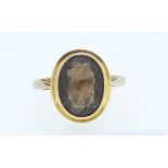 A 9ct gold and quartz stone ring, size M. 3.5g