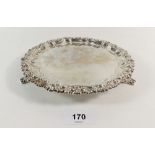 A Regency period silver salver with embossed floral edge, Sheffield 1829, William Watson and