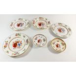 Two Copeland and Garrett armorial pin dishes with family crest for Captain Andrew Ross -