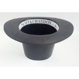 A Moet & Chandon black top hat style champagne ice bucket