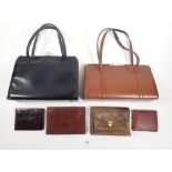 Two vintage handbags and various wallets