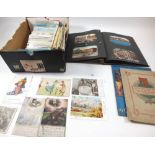Postcards - with topographical including foreign and GB, comic, children, a few embriodered,