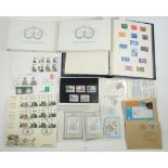 GB: Album of mint KGVI defin & commem incl high values up to £1 and blocks with control nos. In