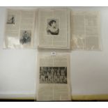 A quantity of cuttings from The Sketch Magazine 1895/96 - many sport related