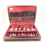 A Sheffield stainless steel cutlery set - boxed, eight place settings