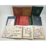 Box of 11 "Strand" albums of GB, Br C'wealth & ROW stamps. Mint & used defin, commem, postage due,