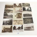 Postcards - Miscellaneous - real photgraphic cards, chiefly topo including The Camp Monomouth