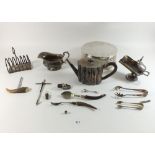 Various silver plated items