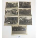 Postcards - motoring RP's of vintage car at Brickwood and Co shop, Rowlands Castle, Hants, May