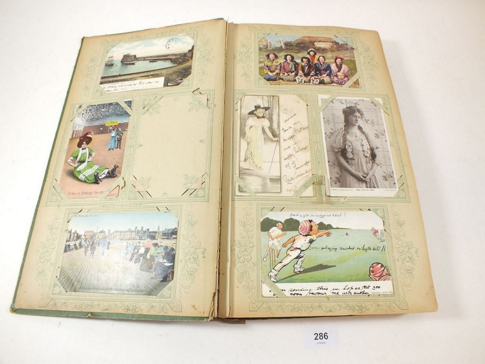 Postcards - album with topographical celebs/beauties, comic etc. artists include Jotter, Gilson etc. - Image 2 of 12