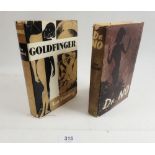 Two James Bond Book Club First Editions -Goldfinger 1959 and Dr No 1958
