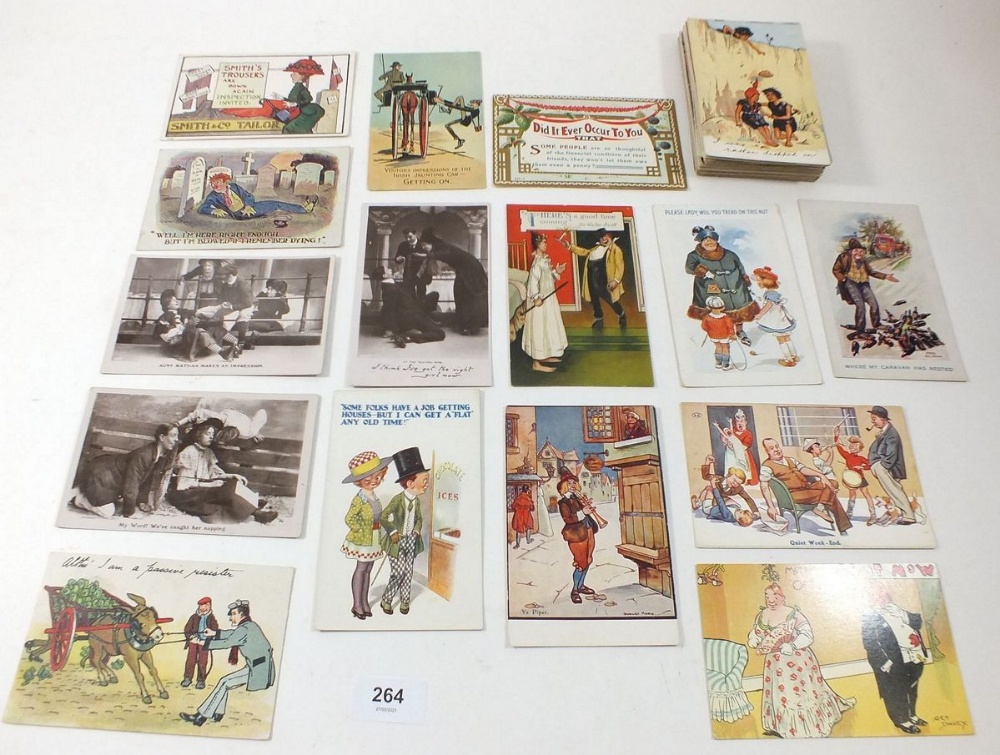 Postcards - Comic - wide range including Mcgill, Spurgin, Gilson, Heath Robinson etc. (81)