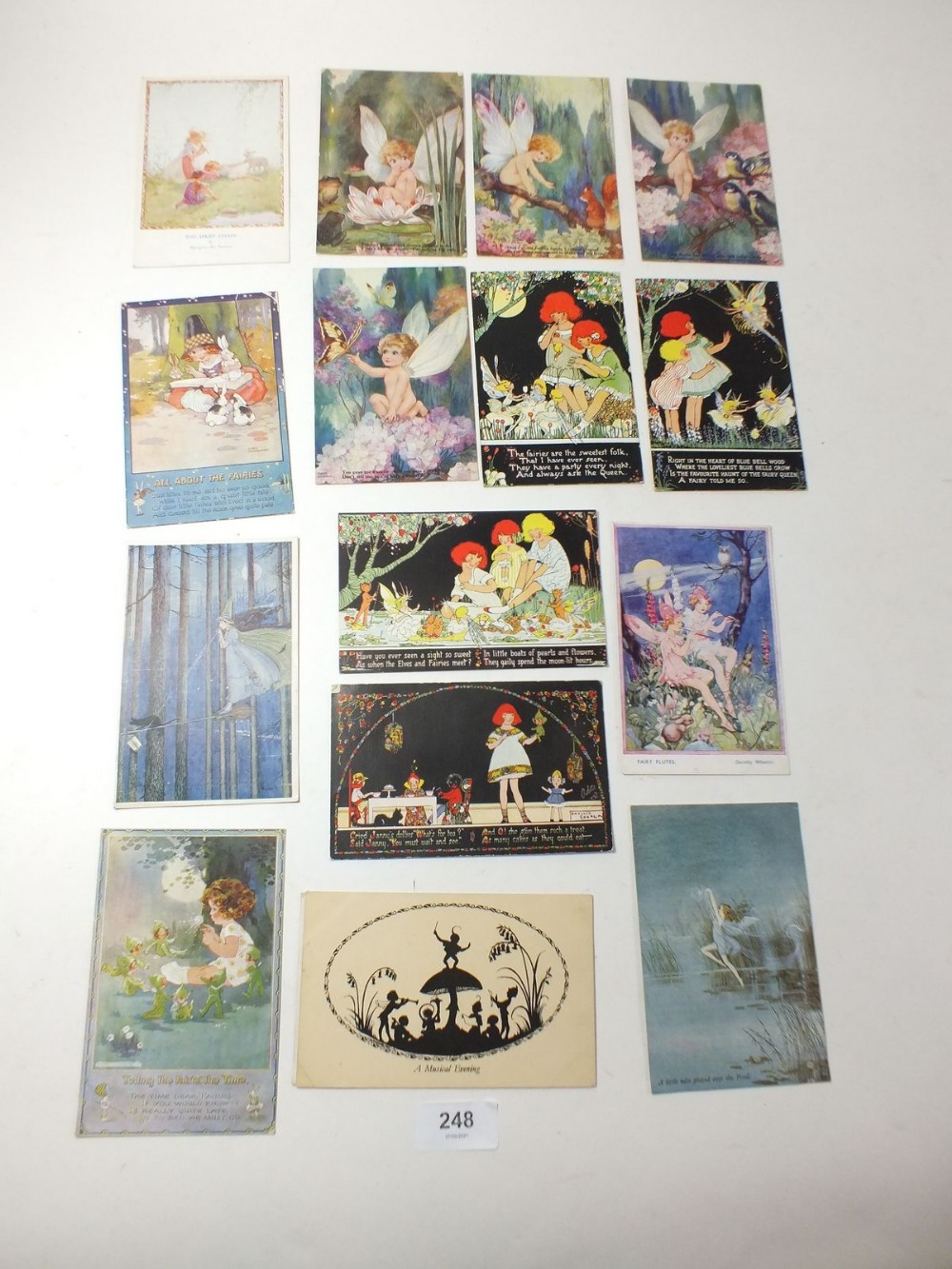 Postcards - fairies selection with Spurgin "In Fairyland" (4), Phyllis Cooper (4) Agnes