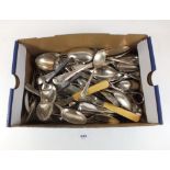 A large selection of silver plated cutlery to include some set of spoons etc, approx. 5kg