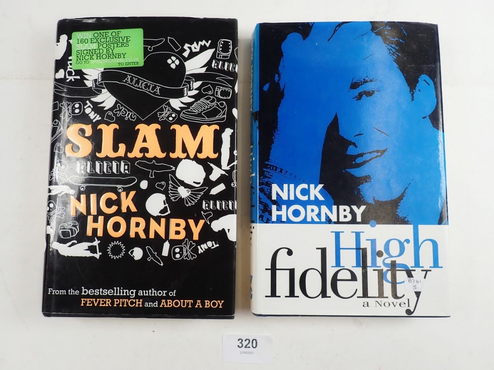 Nick Hornby "High Fidelity" first edition 1995 and "Slam" first edition 2007 - signed and inscribed