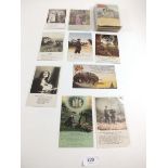 Postcards - Bamforth song cards - including sets with military religious interest etc. (65)