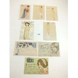 Postcards - Glamour - Raphael Kirchner (5) and three others including Patella (5+3)