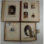 Two Victorian to early 20thC photograph albums, one showing a chronological photographic portrait