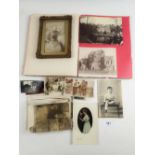 A Victorian scrapbook and various old photographs