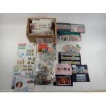 Small box of mint/used defin & commem stamps of mostly islands nations of GB & the Br Empire/C'