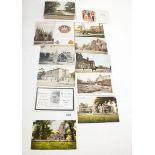Postcards - Northants (34) and Notts (32) topographical including 1904 memorial card (death of horse