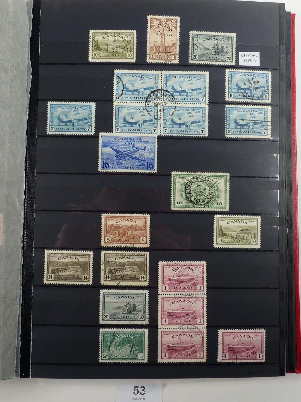 Canada & Provinces: Red 48 page Leuchtturm stock-book full of QV-QEII mint & used issues from 1859- - Image 9 of 17