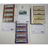 Channel Islands: Red stock-book of QEII mint decimal Alderney stamps. Alderney FV £80+. Incl