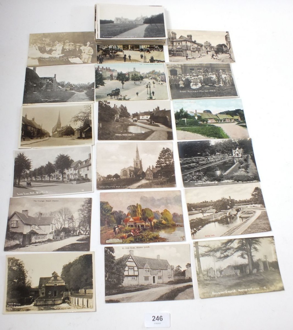 Postcards - Oxon topographical including Dorchester Village, Banbury market place, RP Chipping